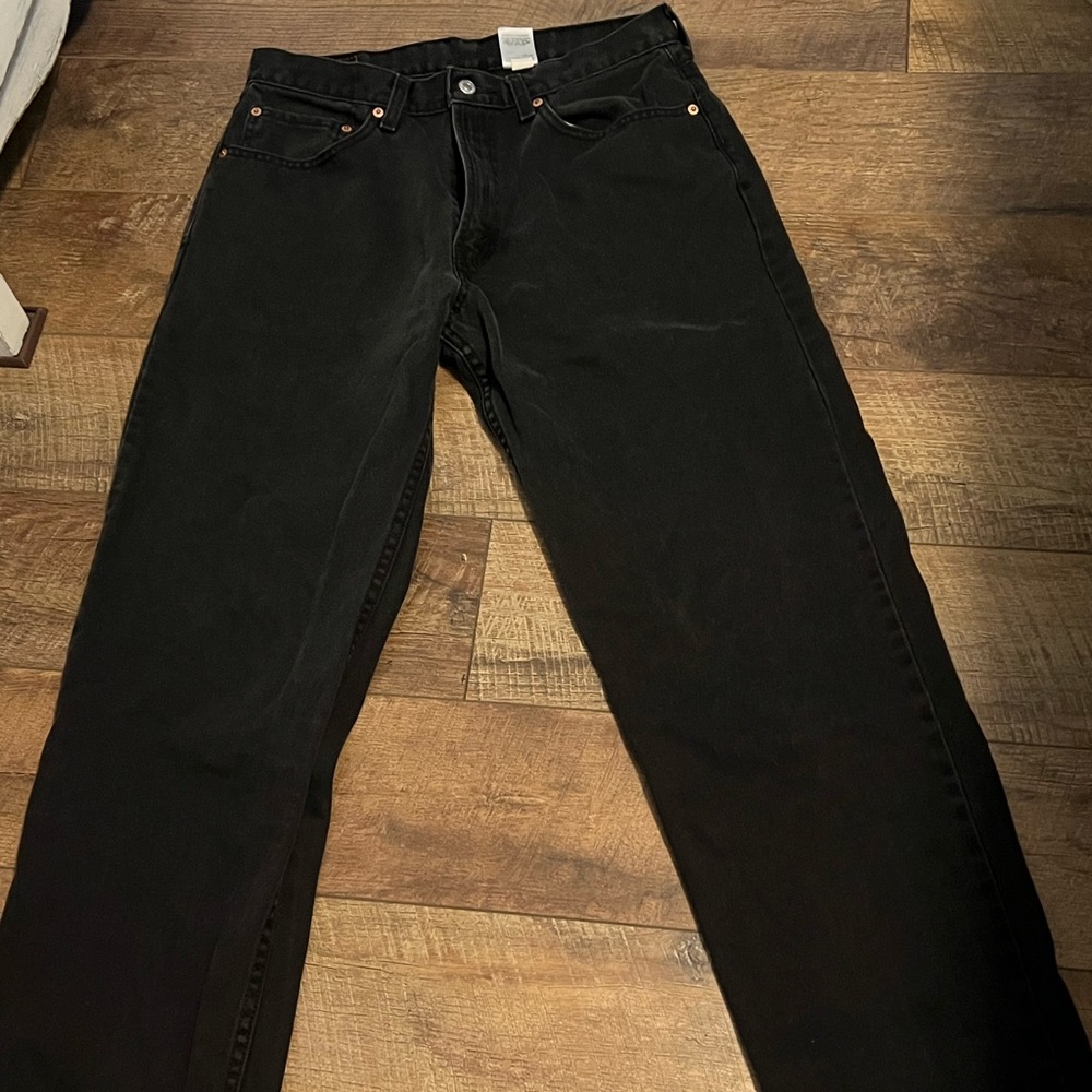 Mens 550 Levi Strauss Black Jeans 33 X 32